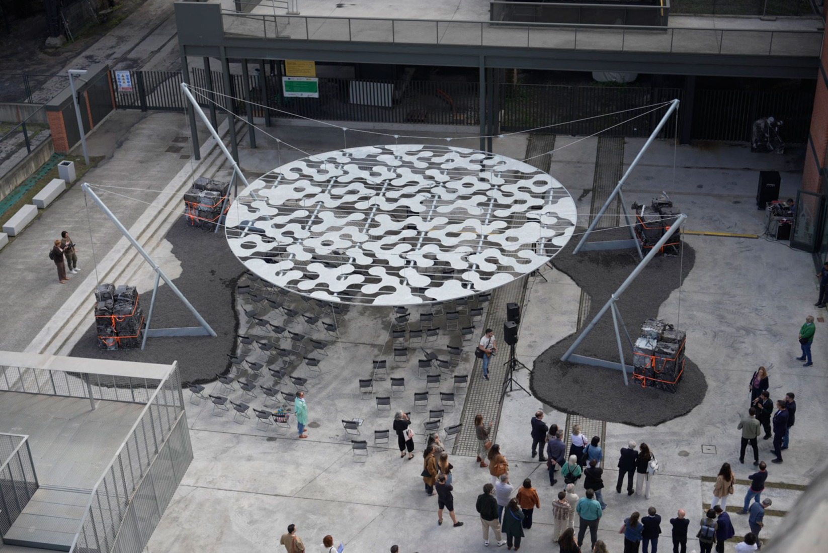 Pavilion FERRUM TAC! 2026 by Juan Mateos Corona. Photograph by Mikel Blasco.