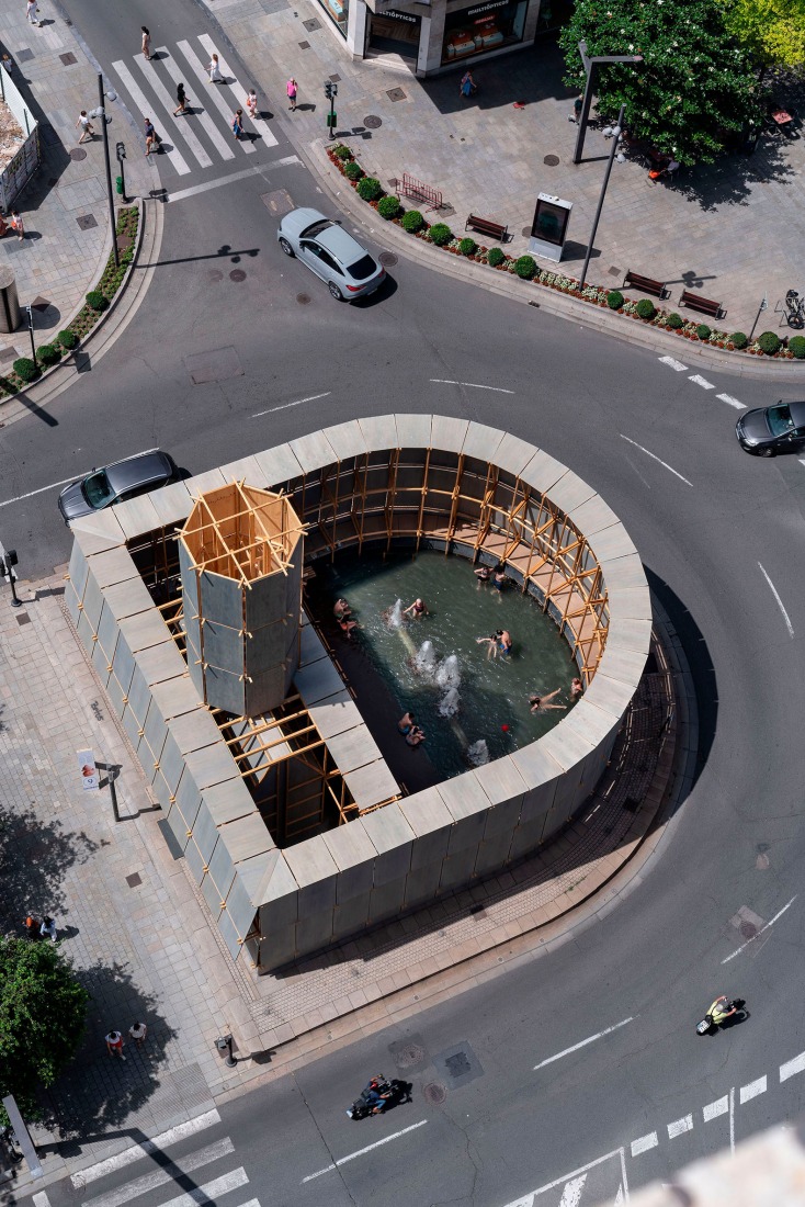 "Round About Baths" by Leopold Banchini Architects. Photography by Josema Cutillas.