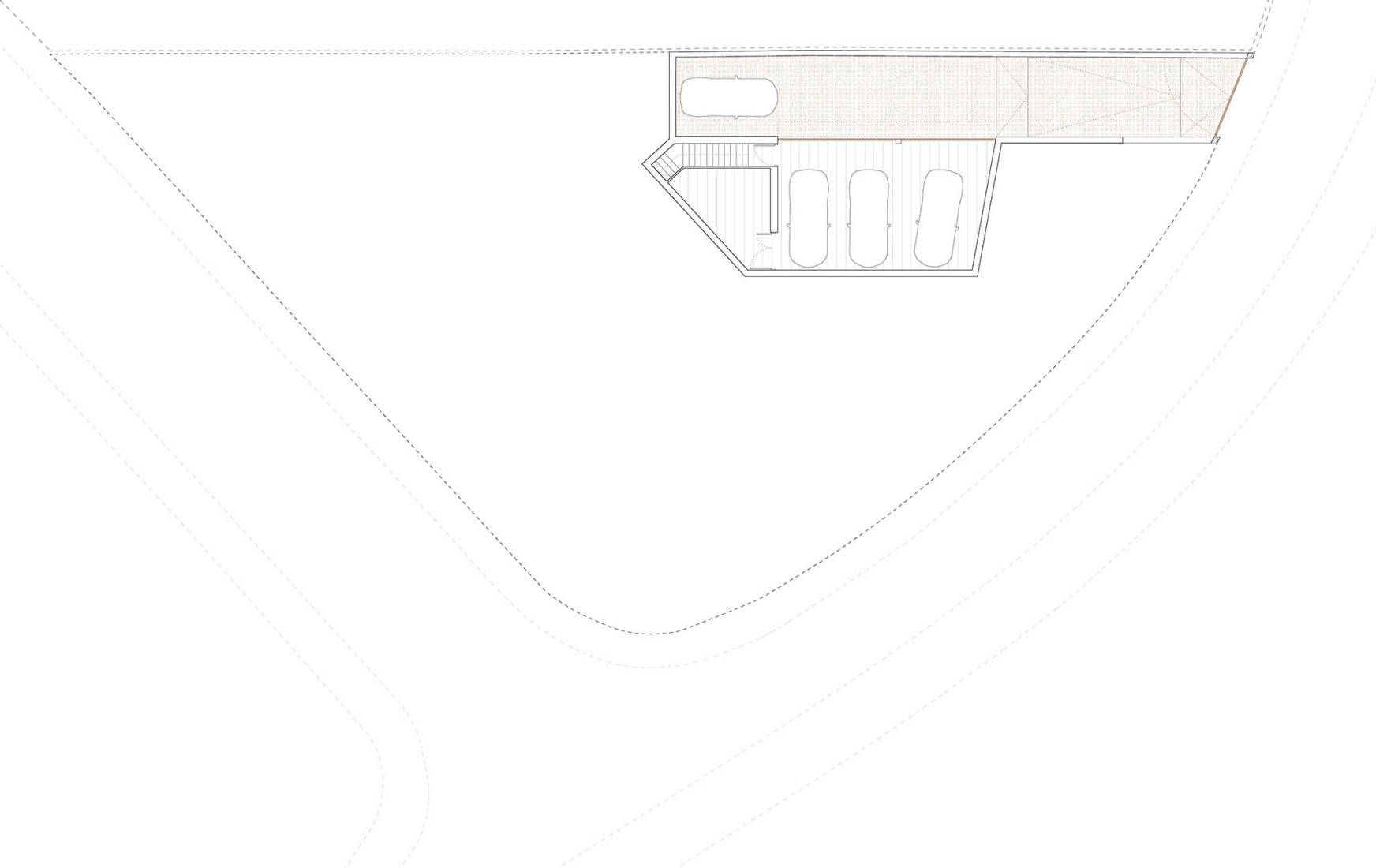 Plano de planta de sótano. Casa Maridia por Guillem Carrera.