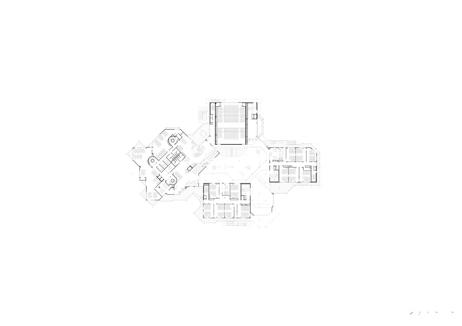 First floor plan. Campus du Parc by It's architecture.