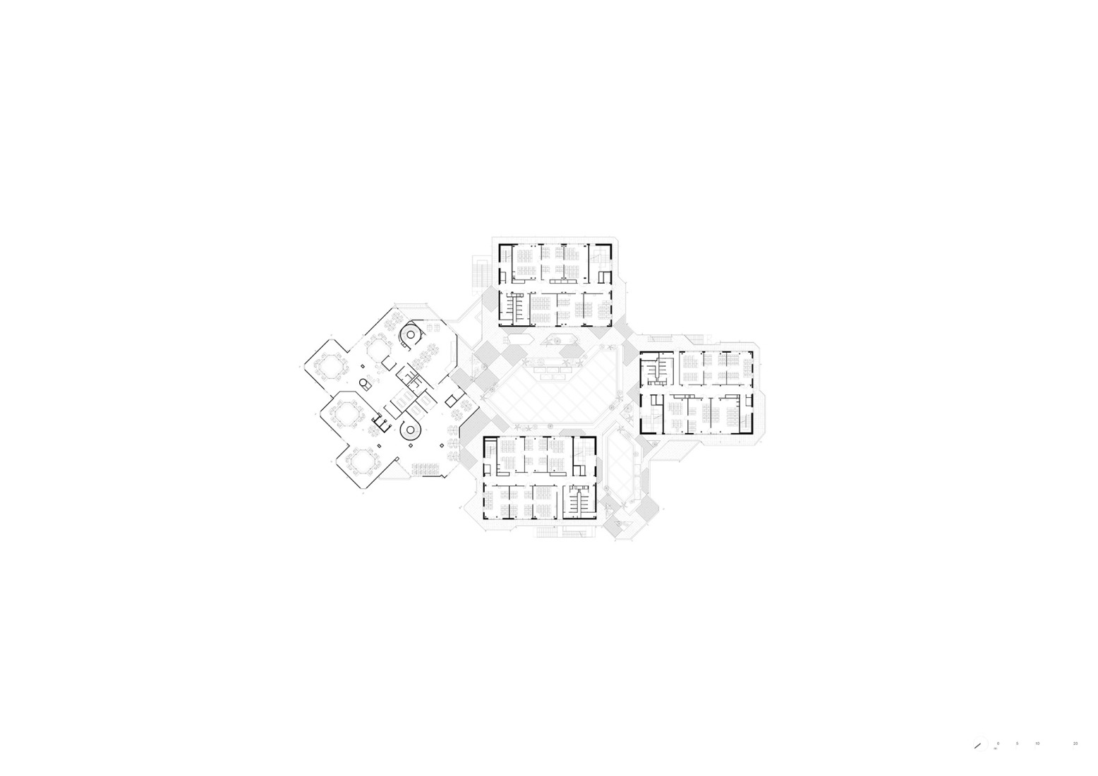 Second floor plan. Campus du Parc by It's architecture.
