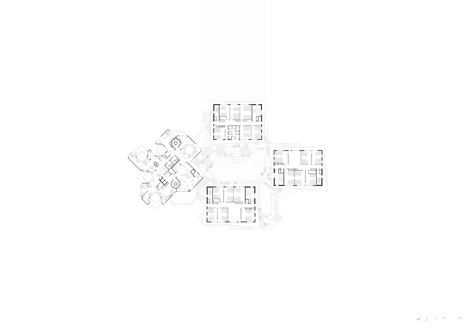 Third floor plan. Campus du Parc by It's architecture.
