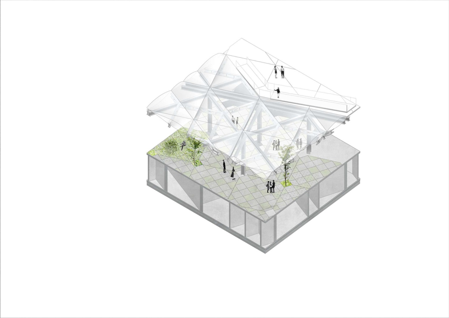 Detail section C. Campus du Parc by It's architecture.