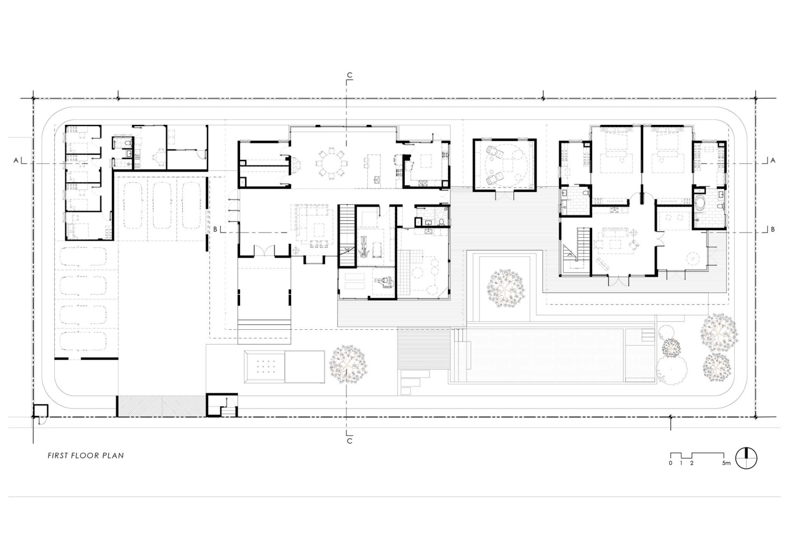 Ground floor plan. BAAN NO.1 by Junsekino Architect and Design.
