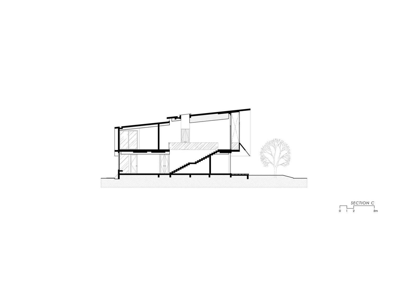 Section. BAAN NO.1 by Junsekino Architect and Design.