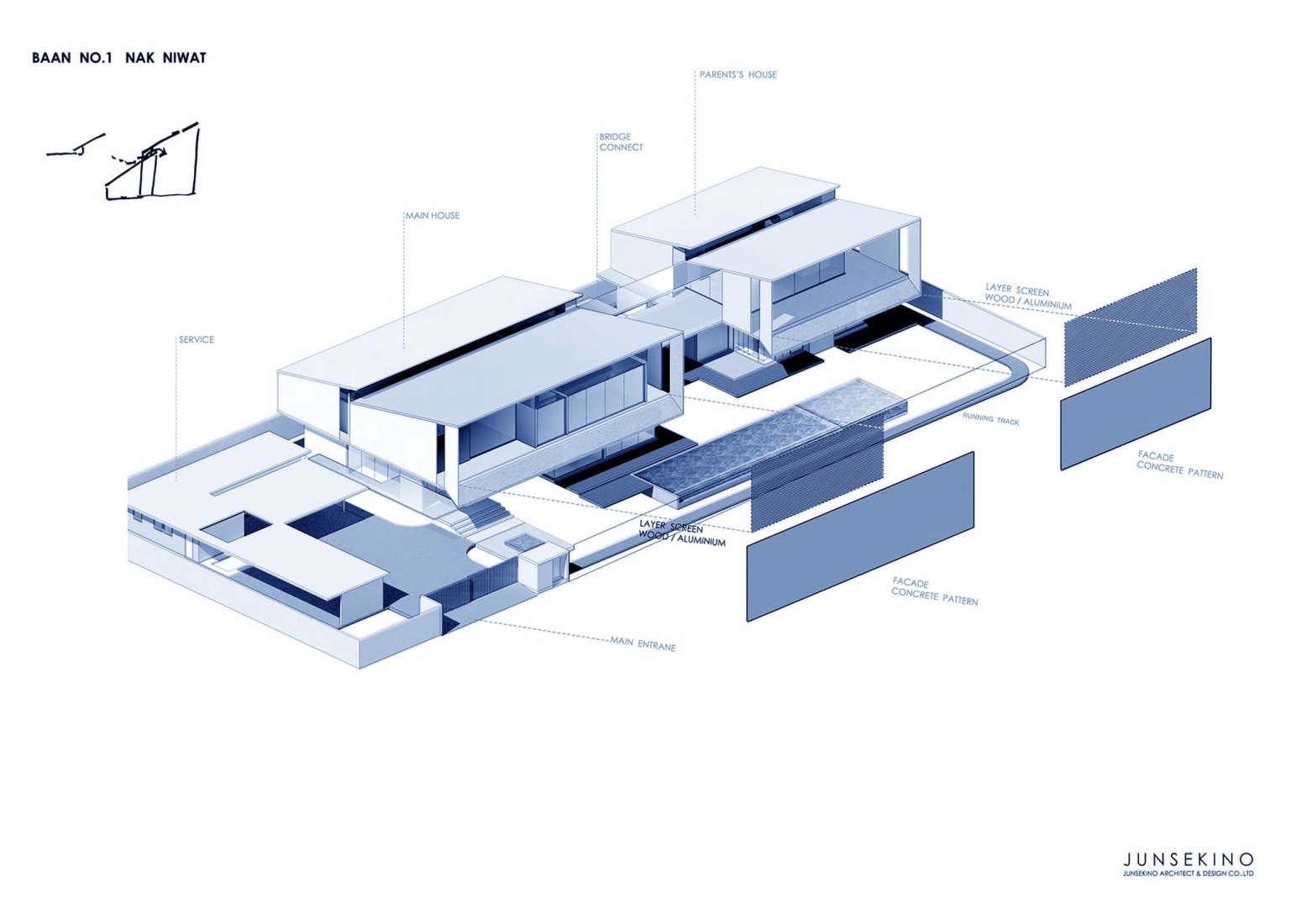 Diagram. BAAN NO.1 by Junsekino Architect and Design.