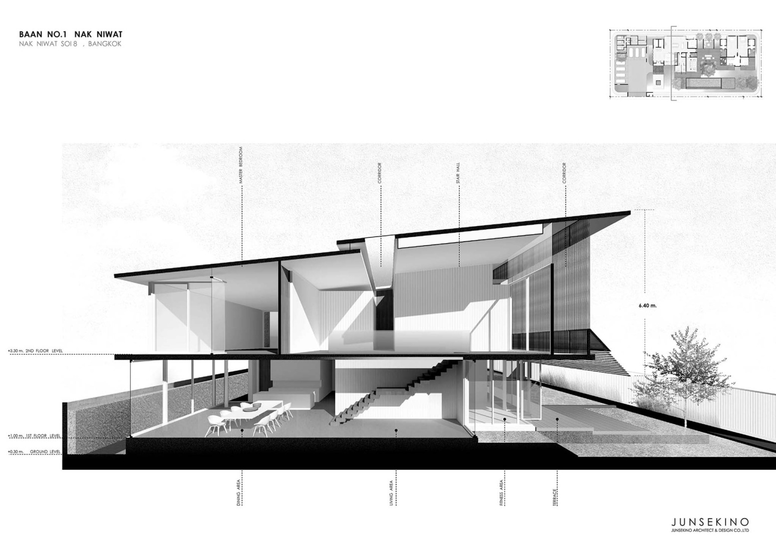 Diagram. BAAN NO.1 by Junsekino Architect and Design.