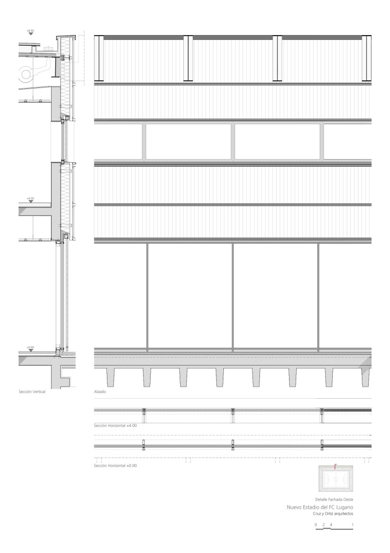 Detail. Arena Sportiva by Cruz y Ortiz Arquitectos SLP + Giraudi Radczuweit Architetti Sagl.