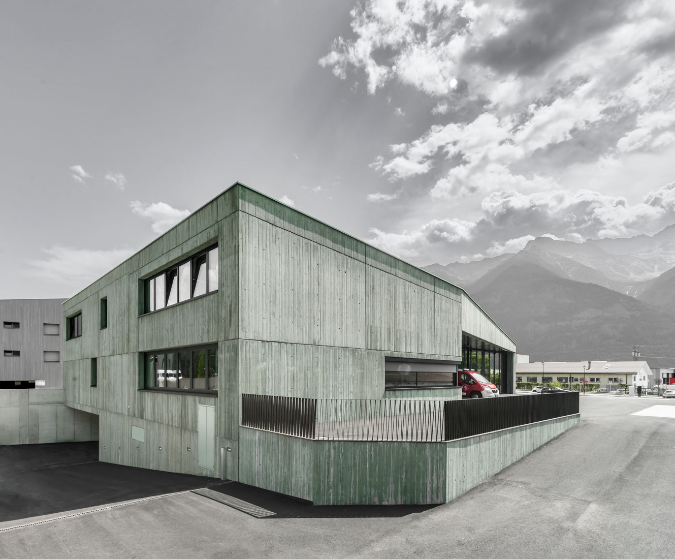 Civil Protection Centre by Roland Baldi Architects. Photograph by Oskar Da Riz. 