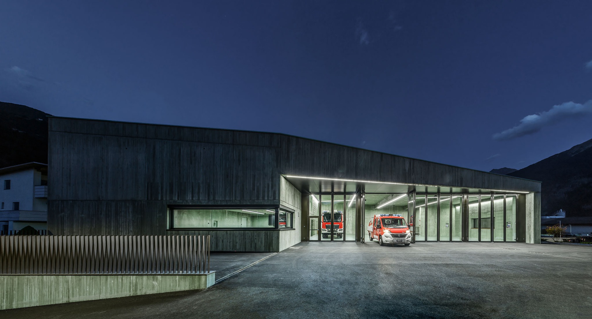 Civil Protection Centre by Roland Baldi Architects. Photograph by Oskar Da Riz. 