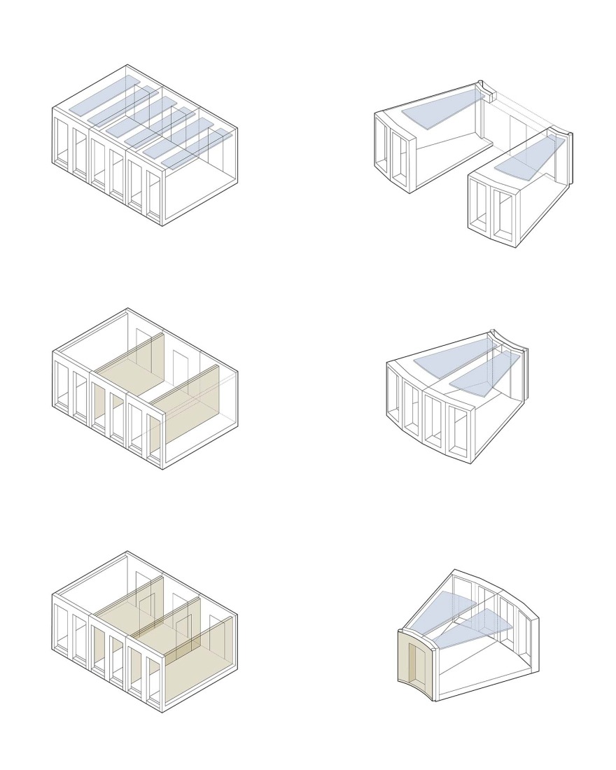 Module configuration. Office Building for Federal Authorities at the Spreebogen by Sauerbruch Hutton.