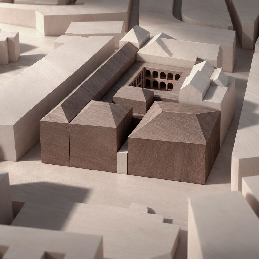 Model. Comprehensive Architectural Renovation of the Euskal Museoa Bilbao by Vaillo + Architects. 