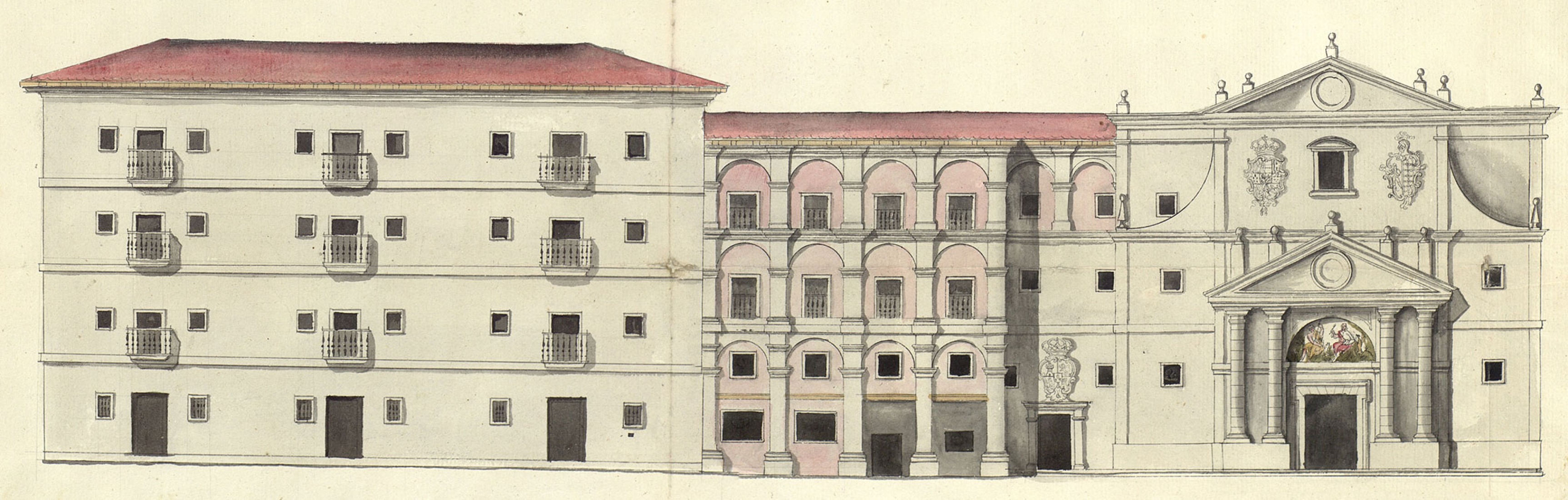 Elevation from 1771. Courtesy of Vaillo + Architects.