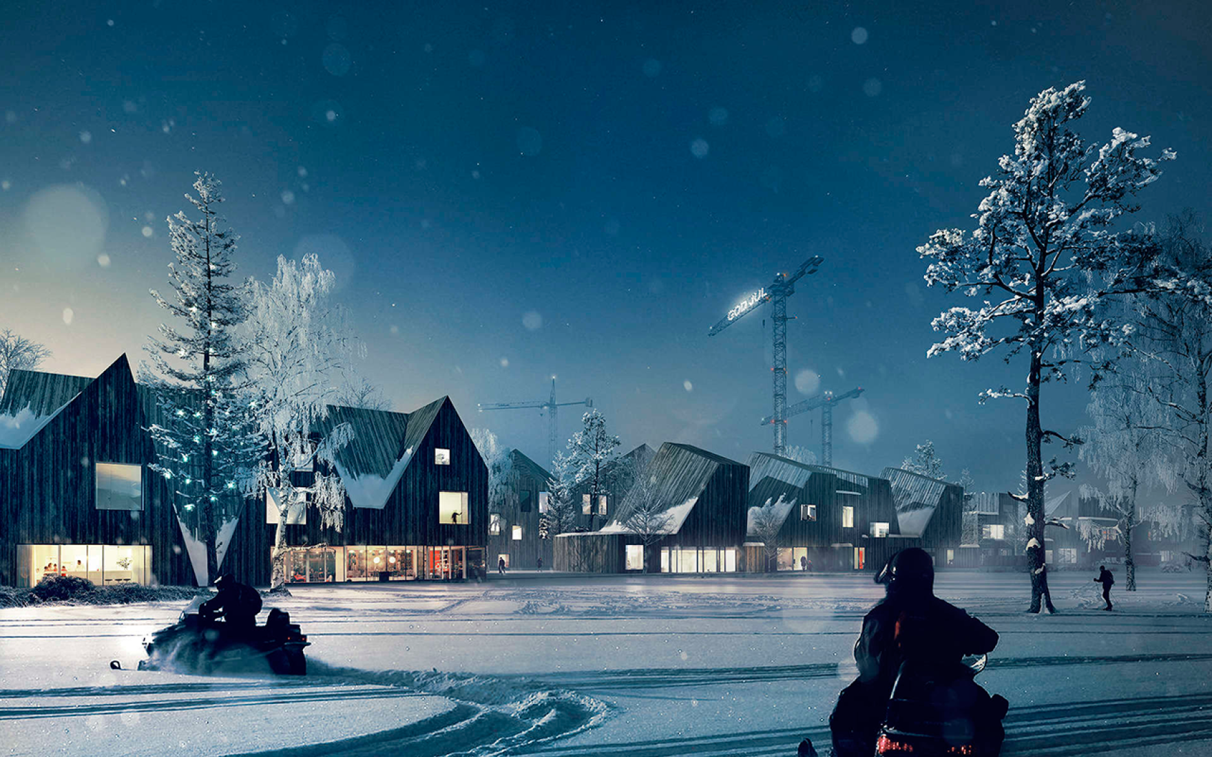 Visualización. Proyecto de nueva Kiruna. Imagen cortesía de White y Tegmark.