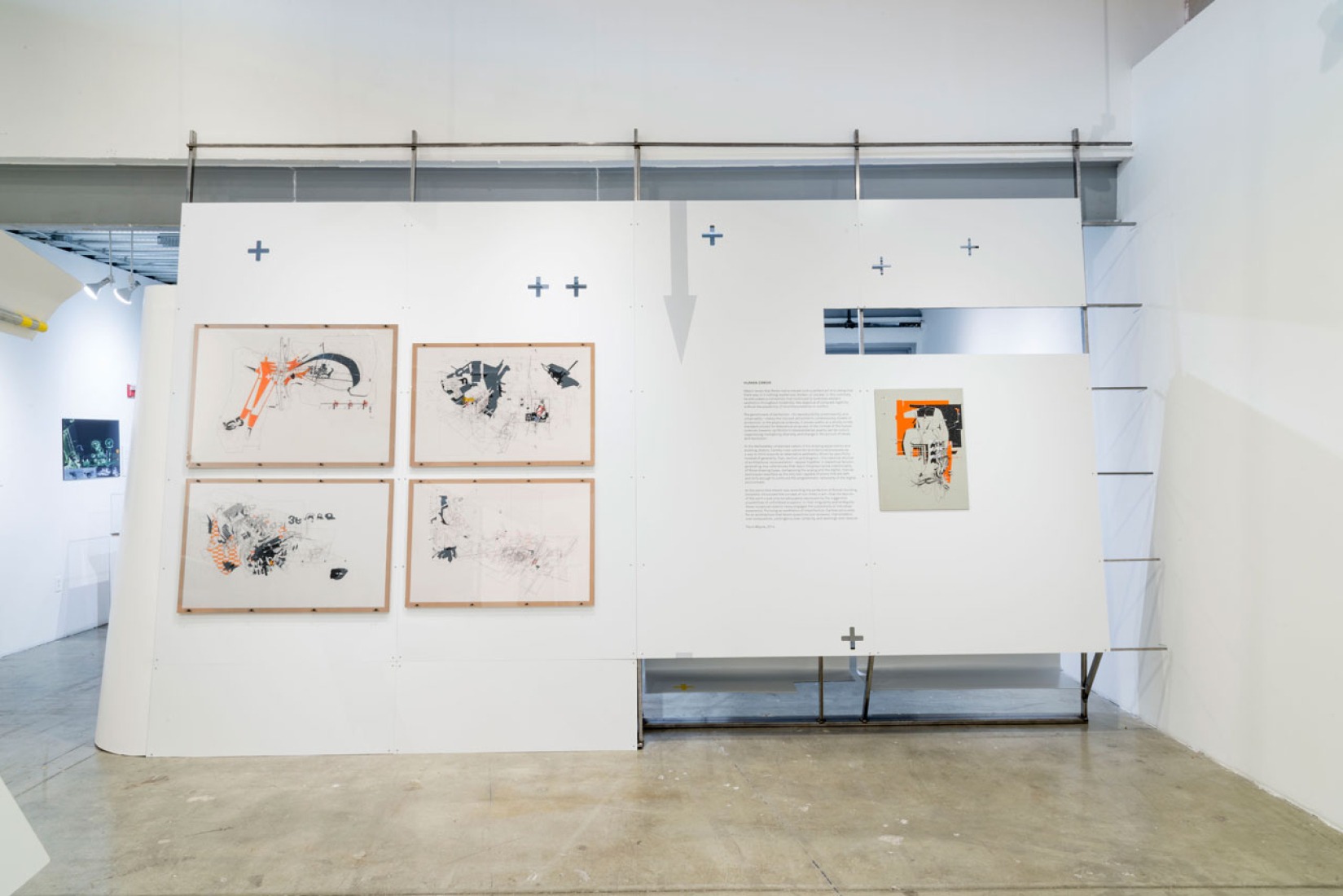 Vista de la exposición. Dirty Geometries + Mechanical Imperfections, Bryan Cantley. Fotografía © Joshua White.
