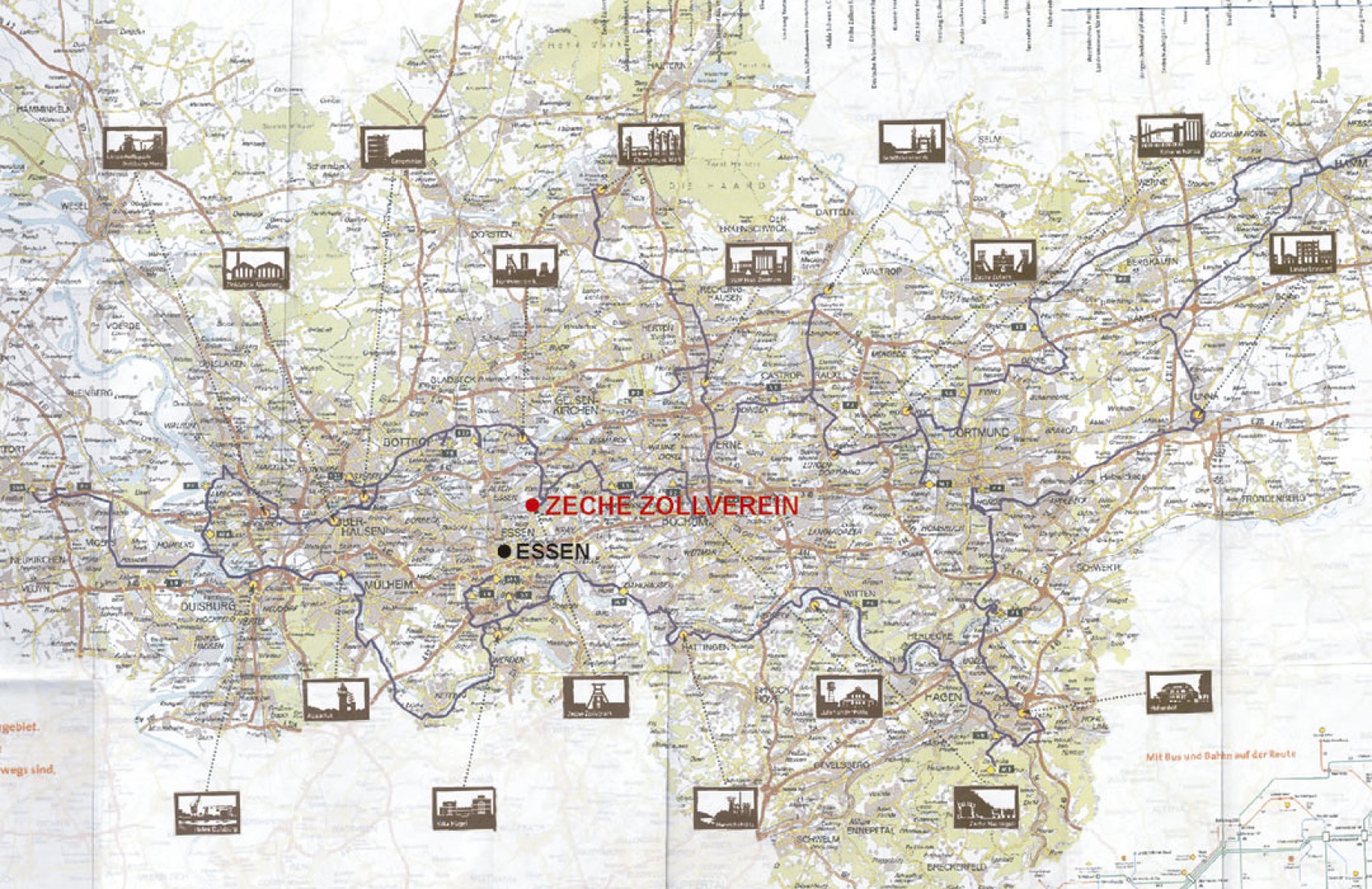 Plano de situación del Plan General de Zollverein por OMA. Imagen © OMA, Office for Metropolitan Architecture.