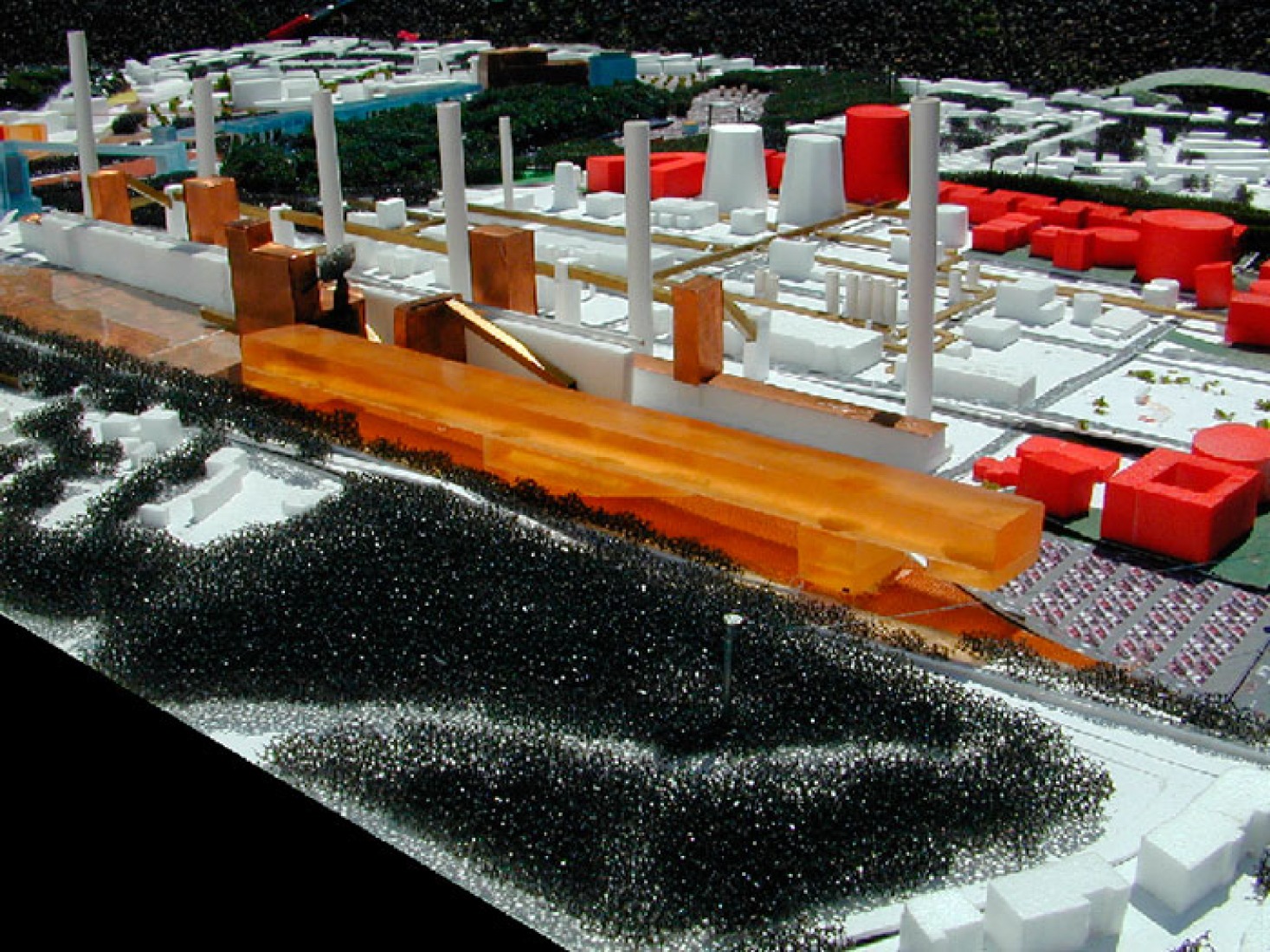 Maqueta del Plan General de Zollverein por OMA. Imagen © OMA, Office for Metropolitan Architecture.