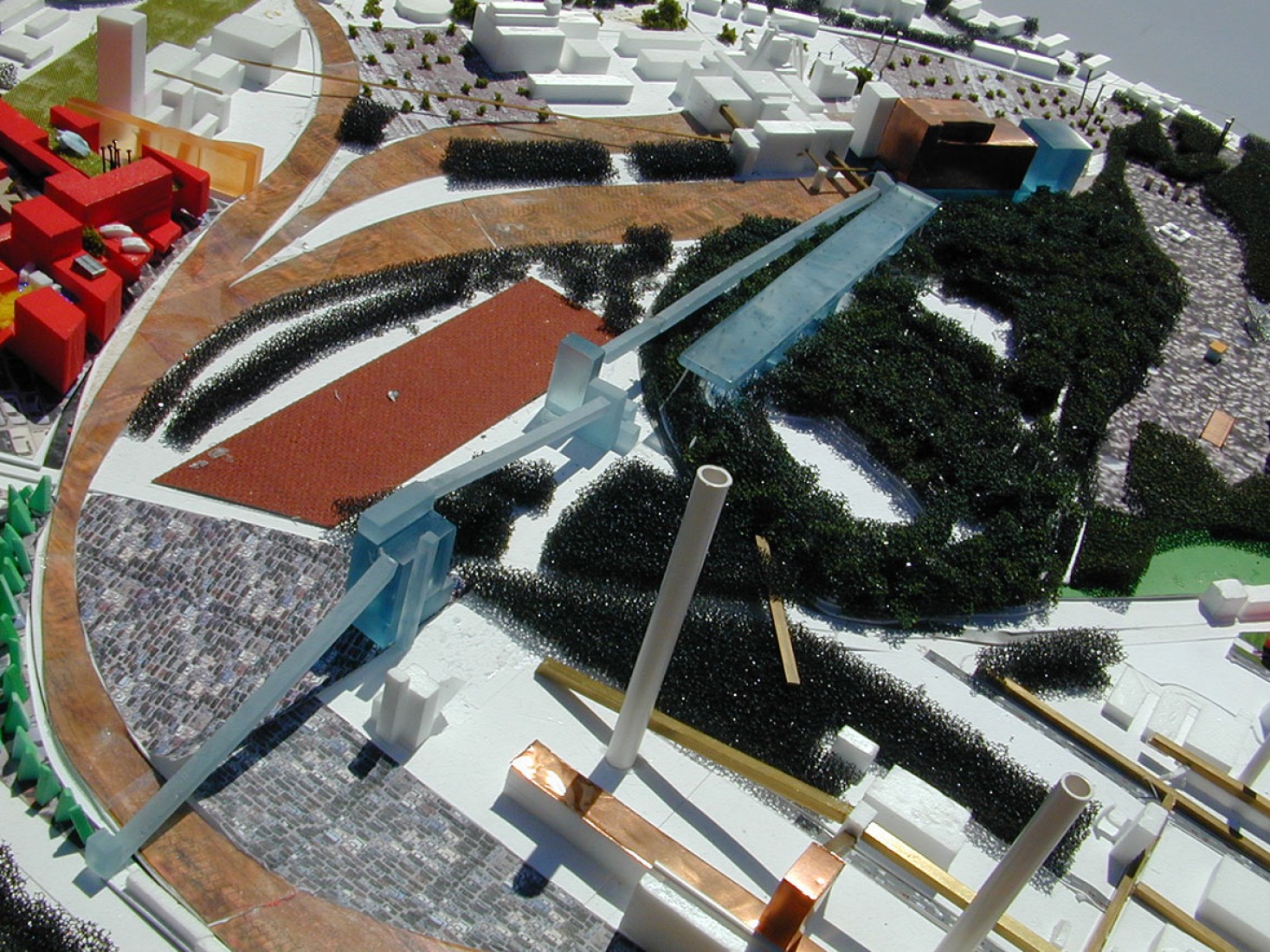 Maqueta del Plan General de Zollverein por OMA. Imagen © OMA, Office for Metropolitan Architecture.