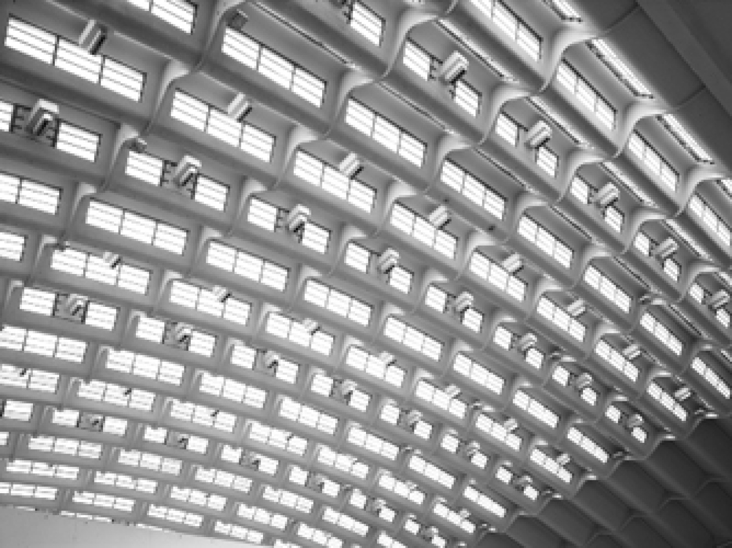 Pier Luigi Nervi + Roberto Biscaretti di Ruffia Palazzo di Torino Esposizioni, Torino, 1947-54 Photo by  Mario Carrieri, sponsored by Italcementi and Alitalia