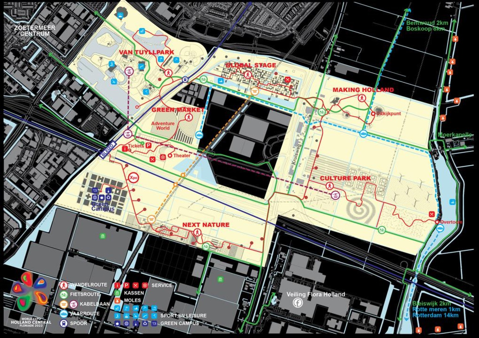 Planta general. World Expo Floriade 2022, por OMA. Cortesía de Floriade2022.