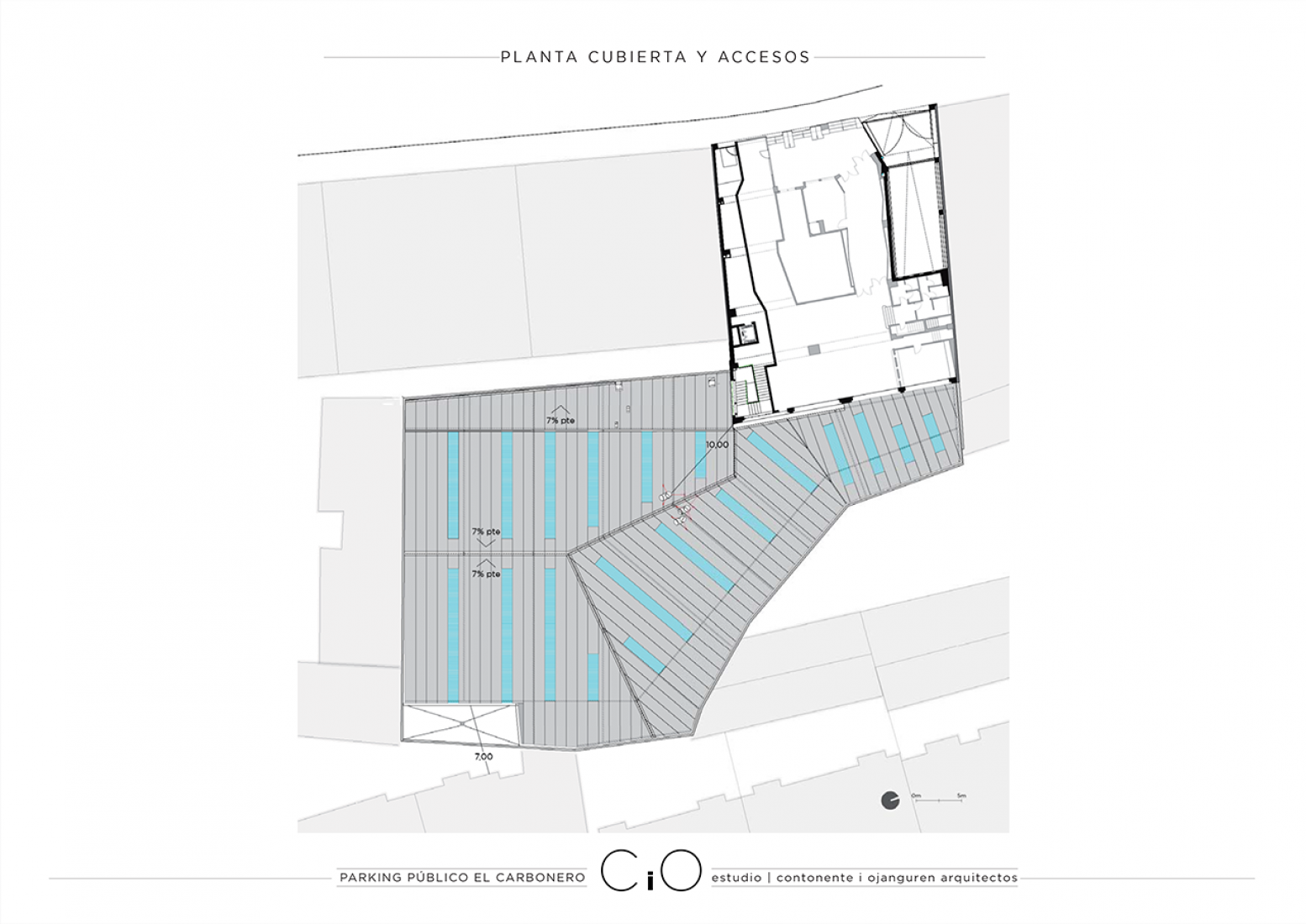 Roof floor level. Public parking El Carbonero by CiO estudio. Image © courtesy of CiO estudio.