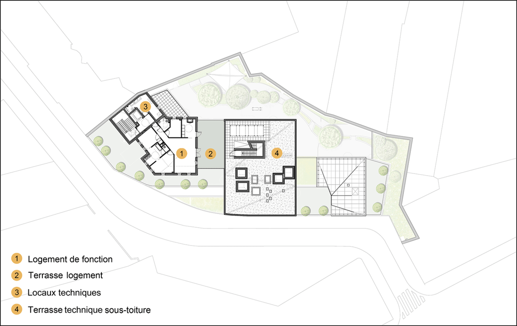 Second floor plan. Day Care Centre by RH+ Architecture. 