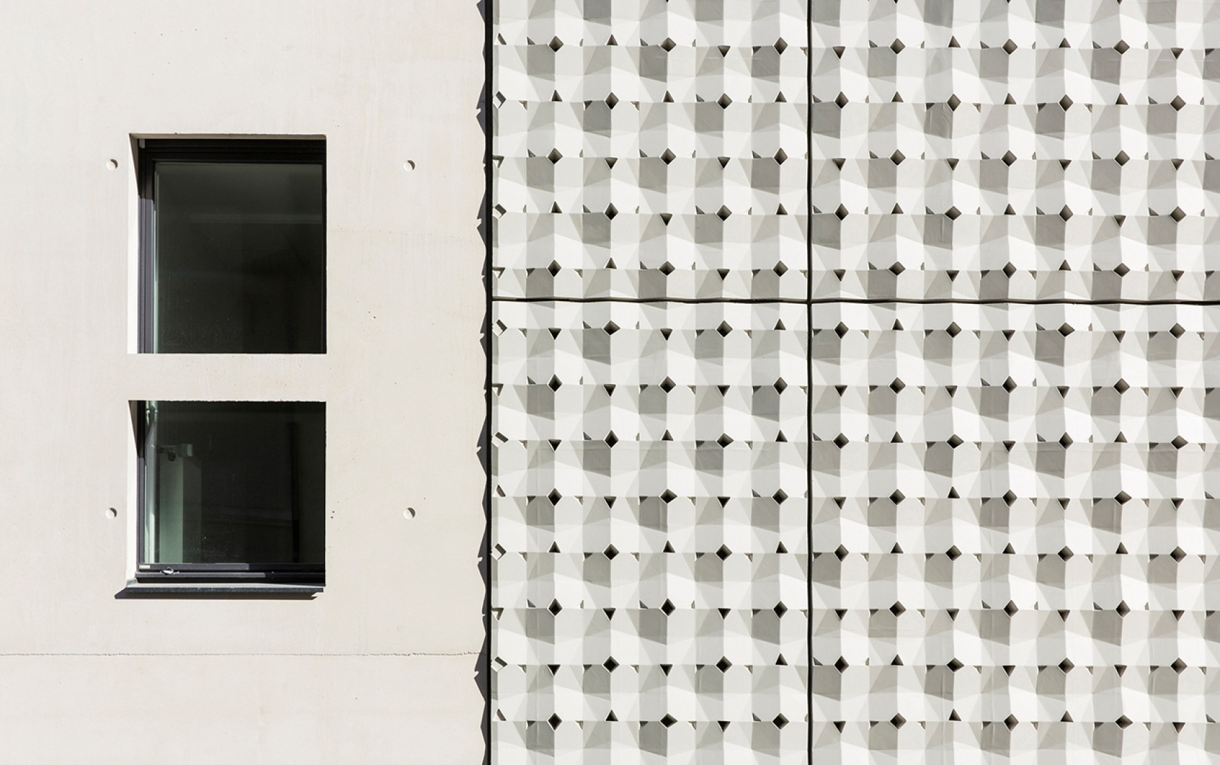 Detail. Day Care Centre by RH+ Architecture. Photograph © Luc Boegly.