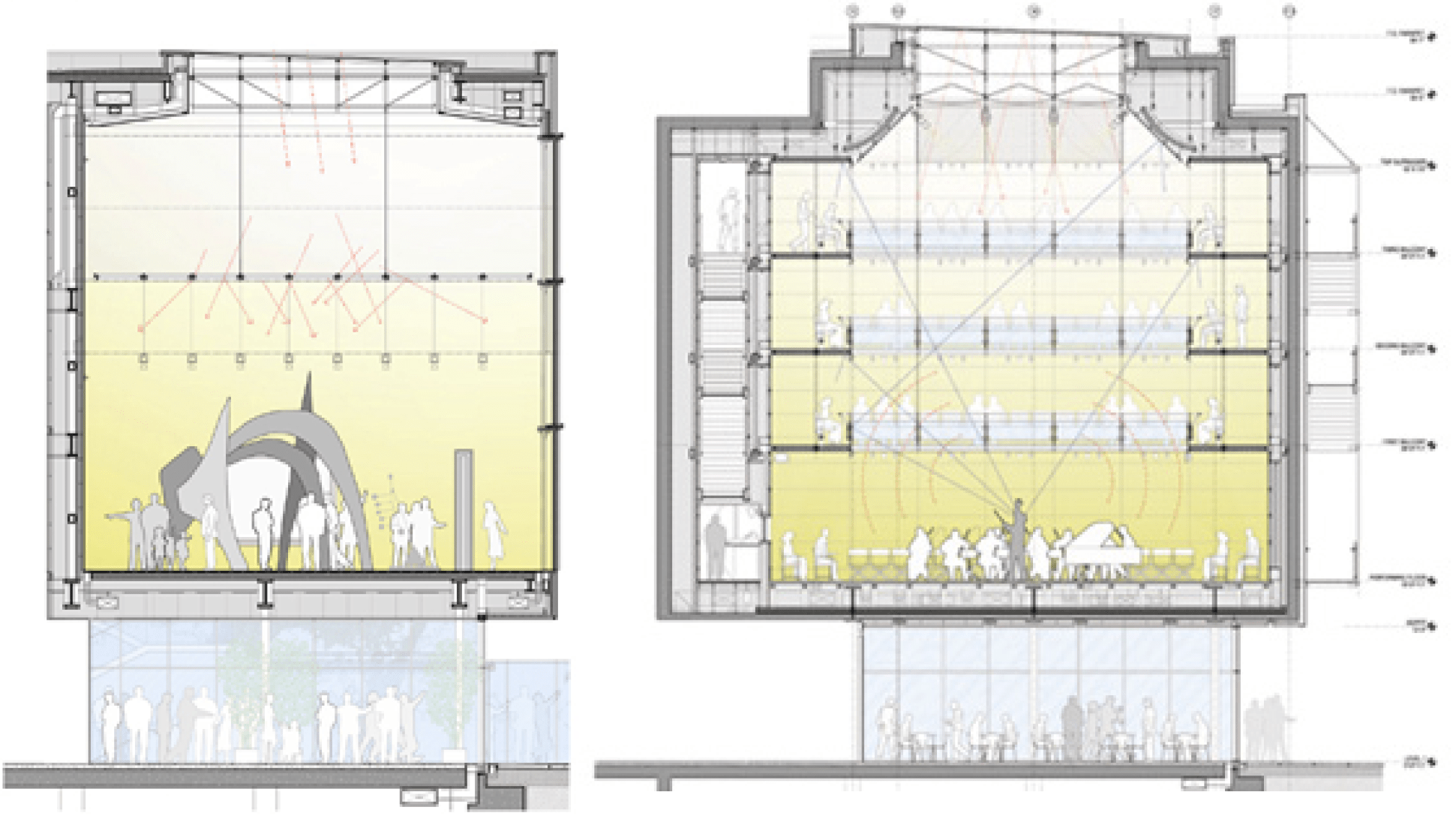 Details sections.© RENZO PIANO BUILDING WORKSHOP, 2010.