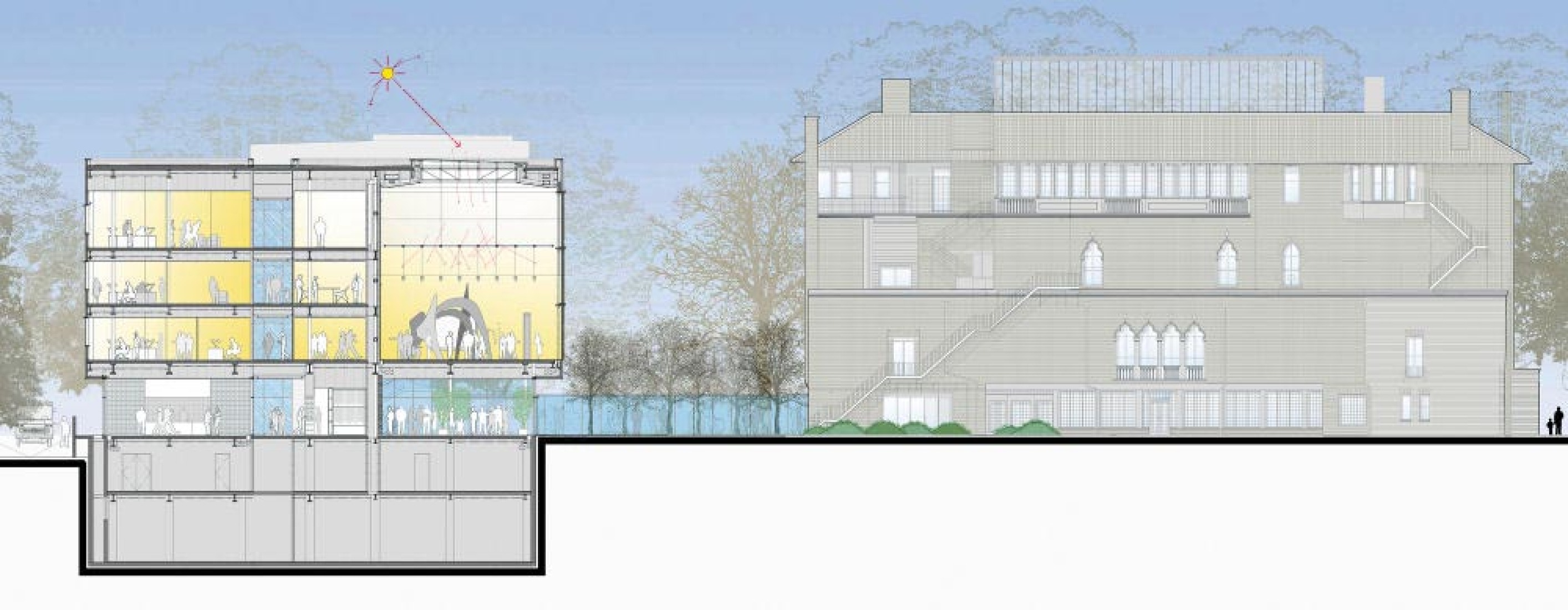 Section. © RENZO PIANO BUILDING WORKSHOP, 2010.
