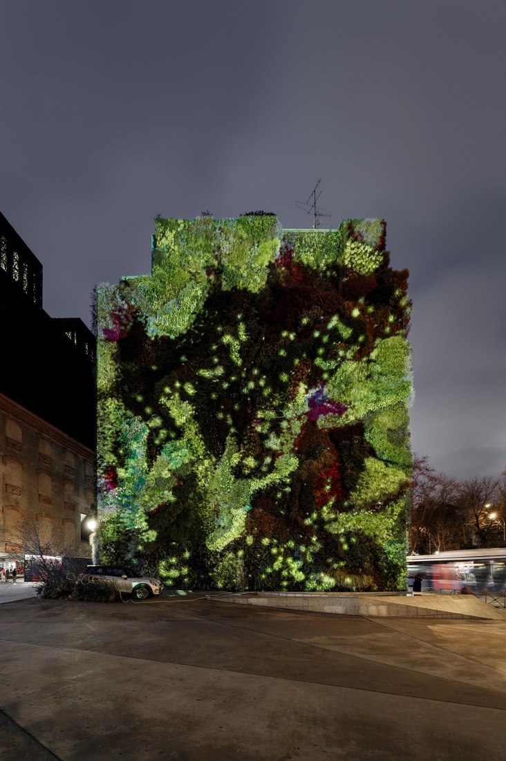 Electric Green on the Caixa Forum’s green wall by Mayice