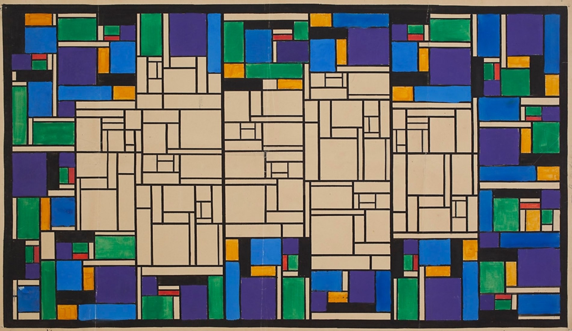 Th. van Doesburg. Design for stained glass color 