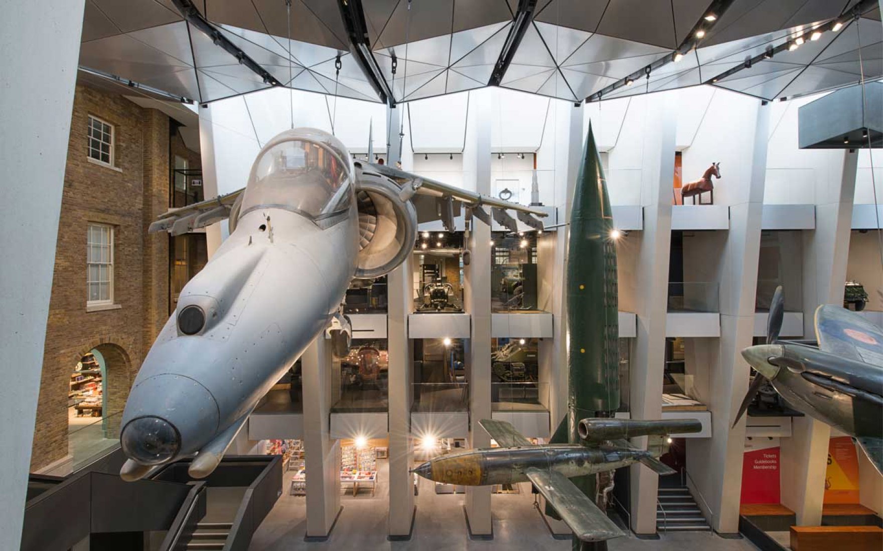 New First World War Galleries at Imperial War Museum. Image courtesy of Foster + Partners.