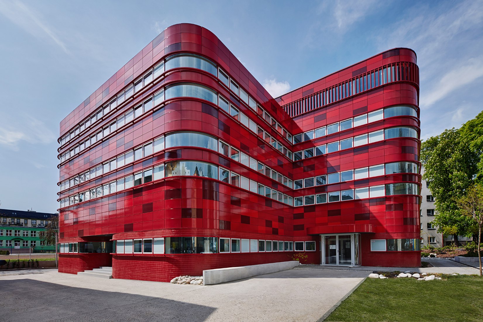 Regional Blood Center in Racibórz, Poland by FAAB Architektura. Photograph by Bartłomiej Senkowski.