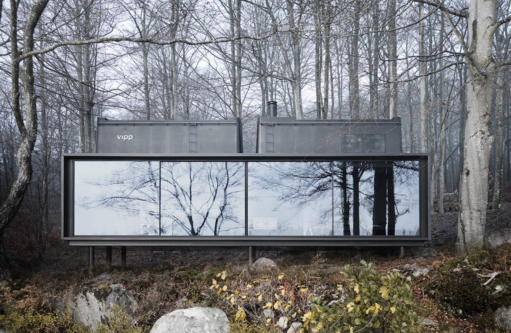 Façade. The Vipp Shelter by vipp. Photograph © courtesy of vipp.