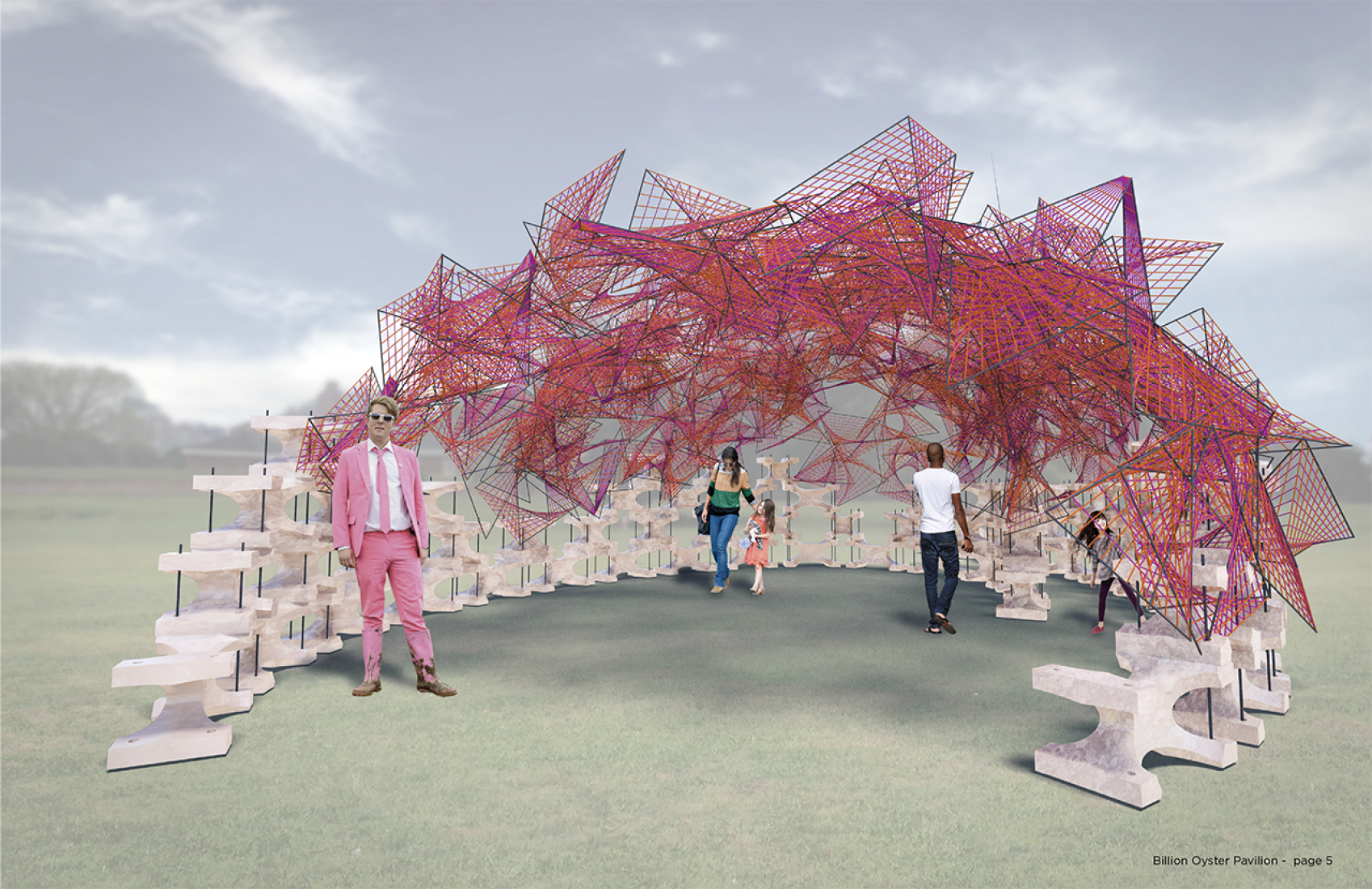 Overview. 2015 City of Dreams Pavilion Competition proposal by BanG studio. Image © courtesy of BanG studio.