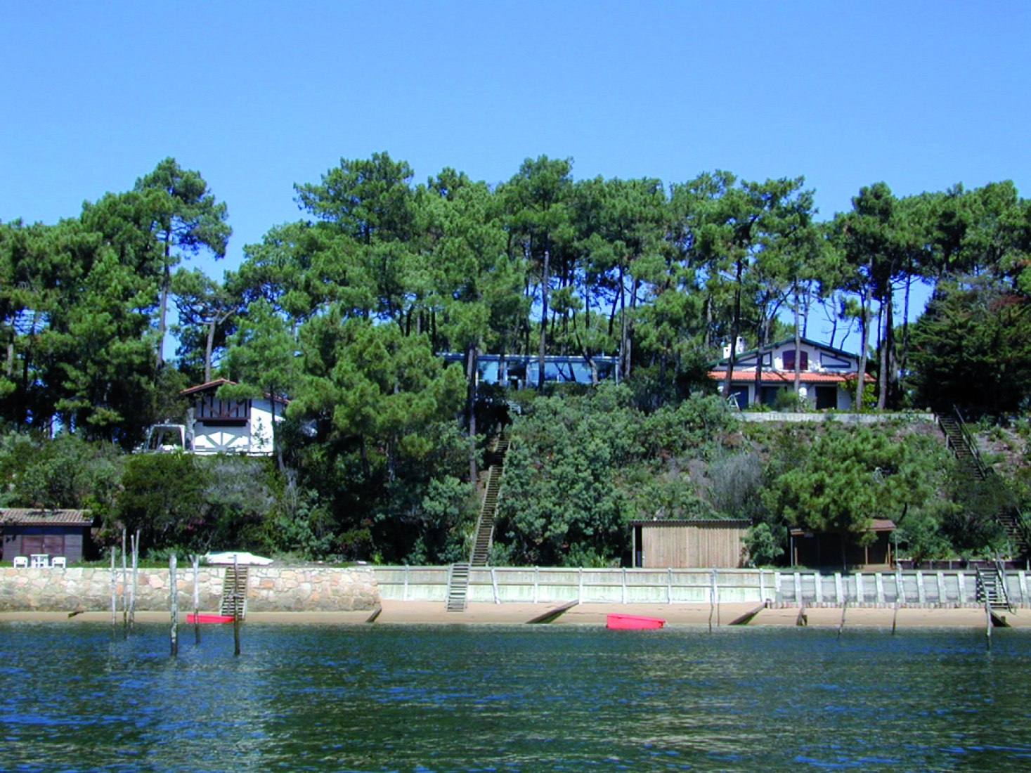 View from the Bay. House in Lège Cap Ferret, by Lacaton & Vassal. Photograph © Lacaton & Vassal. Click above to see larger image.