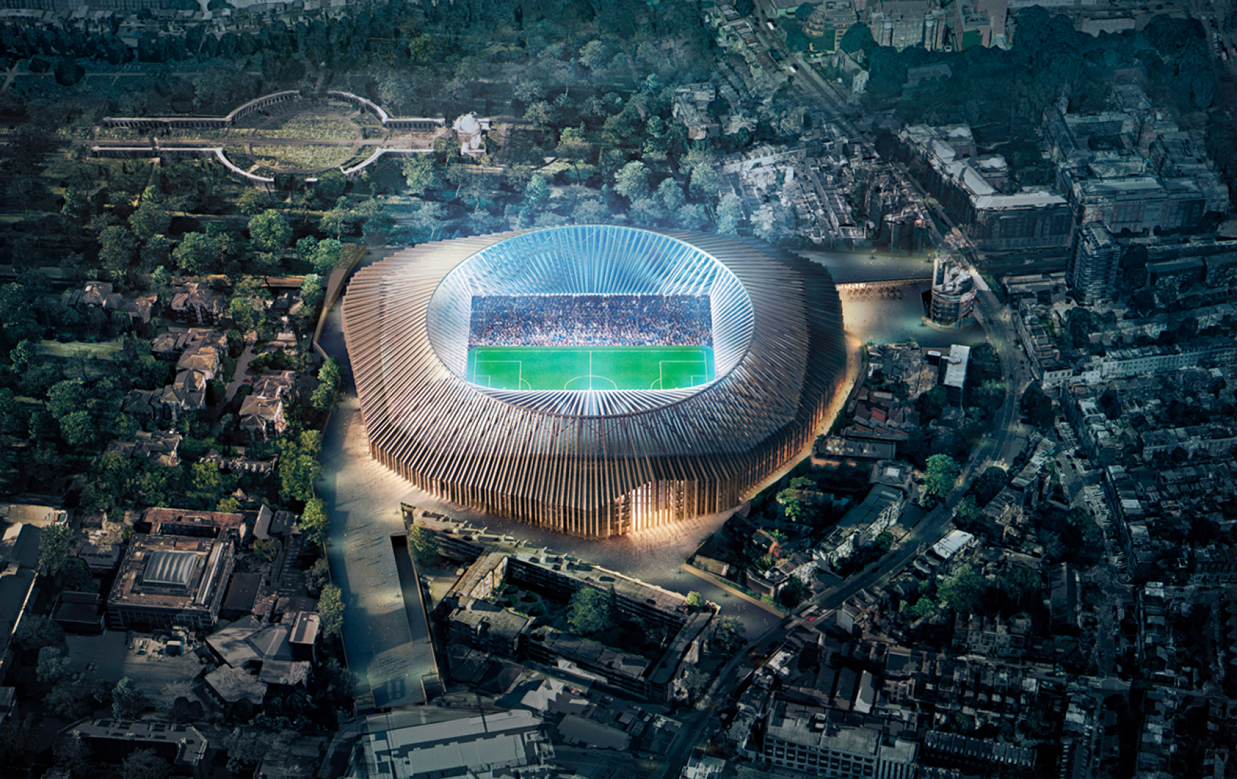 Overview. New Chelsea FC Stadium by Herzog & de Meuron. Image © Herzog & de Meuron.