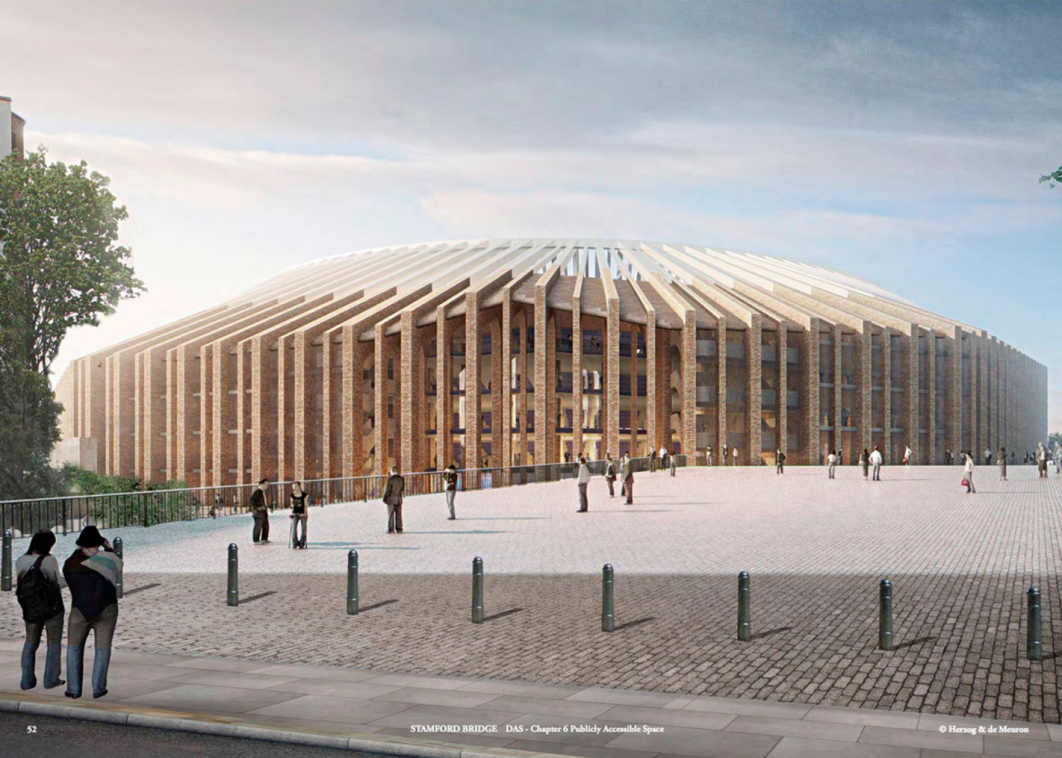 New Chelsea FC Stadium by Herzog & de Meuron. Image © Herzog & de Meuron.