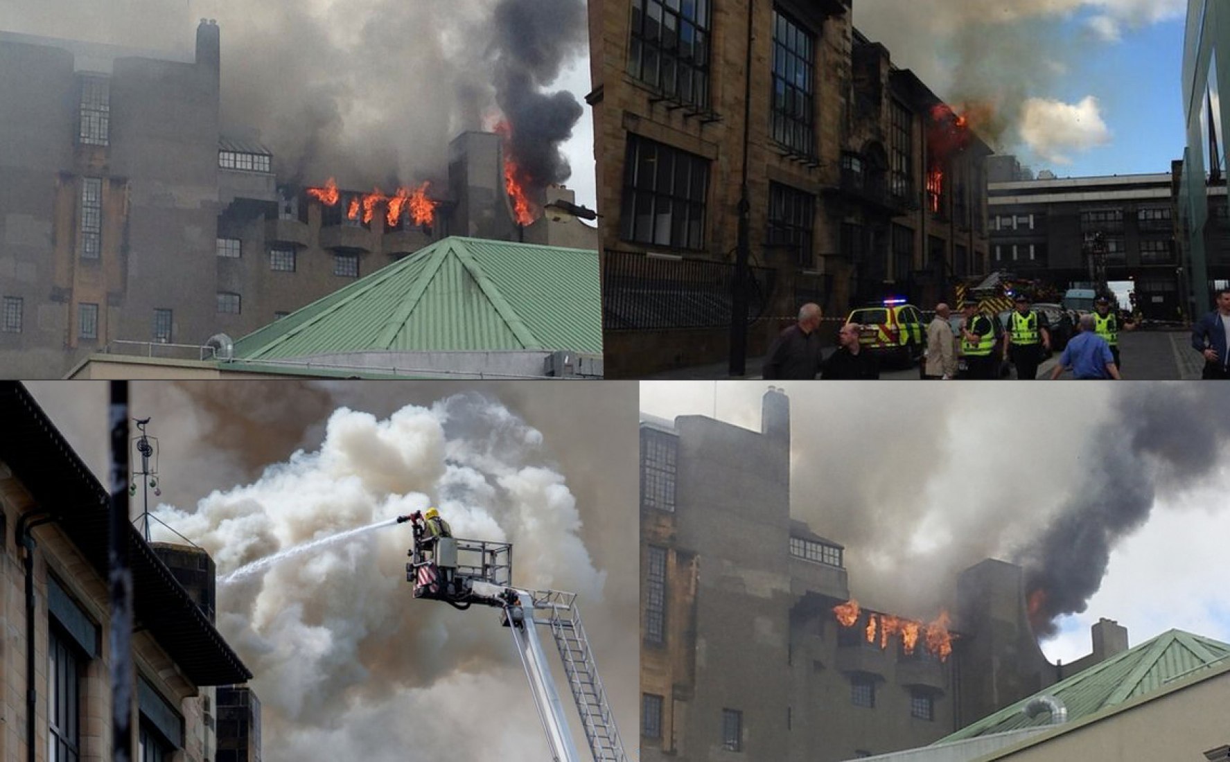 Vistas ardiendo. Escuela de Arte de Mackintosh en Glasgow. 
