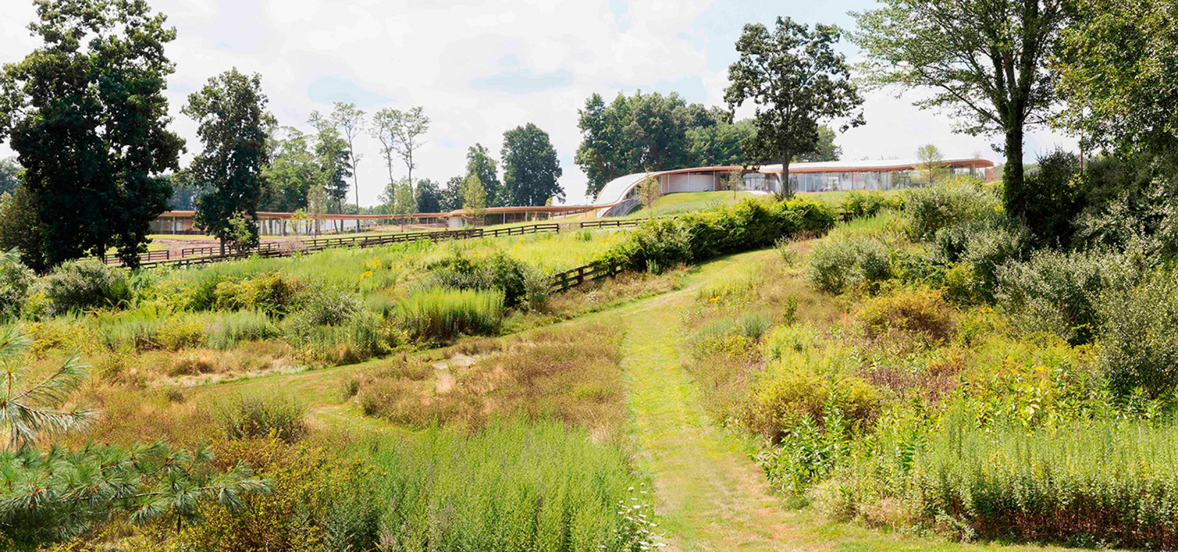 SANAA's meandering river building at Grace Farms. Photography © Dean Kaufman. 