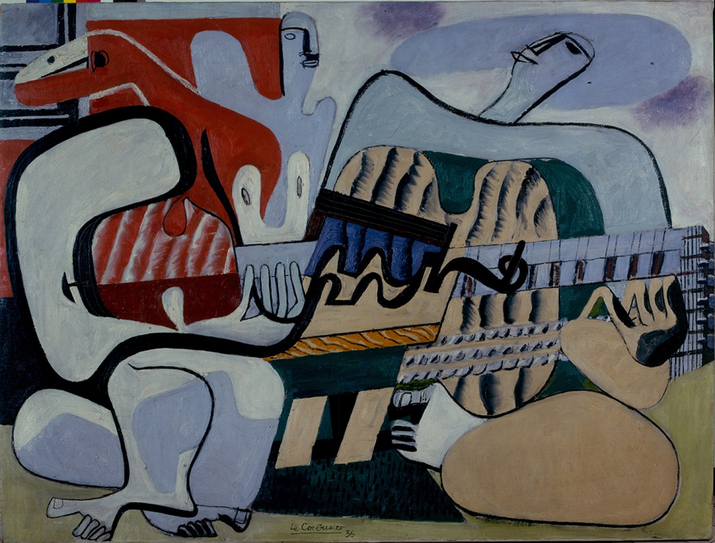 Tres músicos, Le Corbusier. Exposición Le Corbusier: Medidas Humanas, en el Centro Pompidou. Imagen © FLC, ADAGP, Paris 2015. Imagen cortesía del Centro Pompidou.