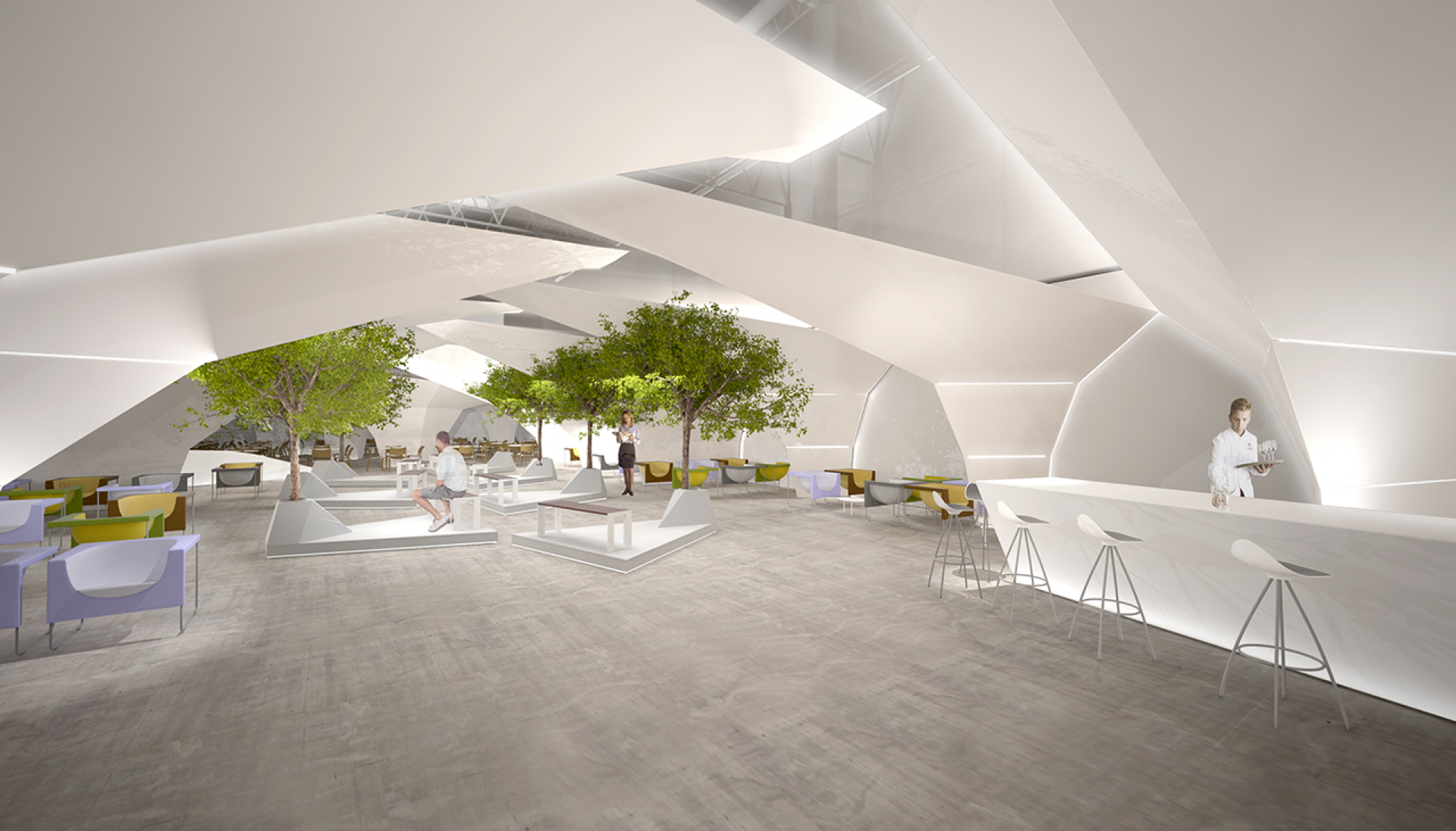 Render, VIP Lounge, ARCO Madrid 2014 by Emmanuel Romero Arquitectos.