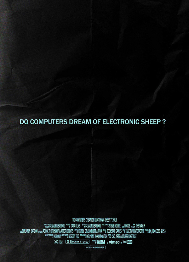 Poster. Do Computers Dream of Electronic Sheep? by Benjamin Bardou.