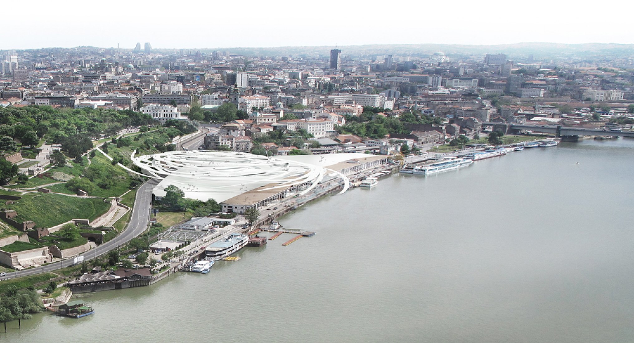 Vista de pajaro del proyecto por Sou Fujimoto