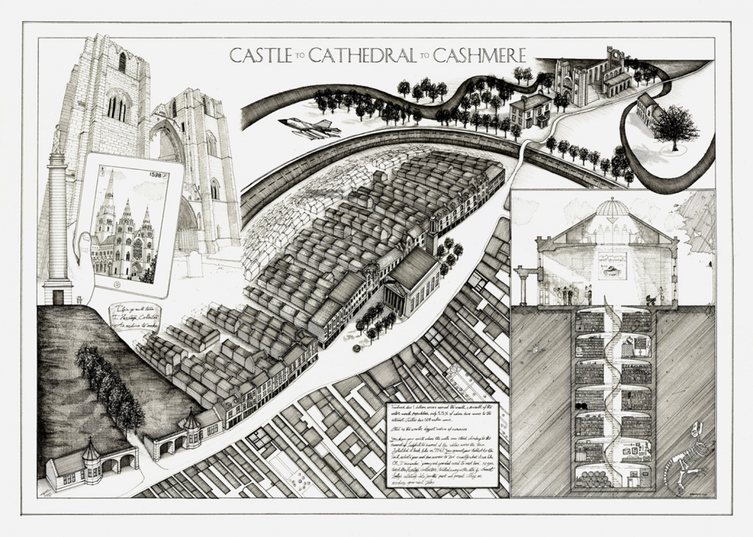 Castle to Cathedral to Cashmere, panel de concurso. © Ross Anderson and Anna Gibb.