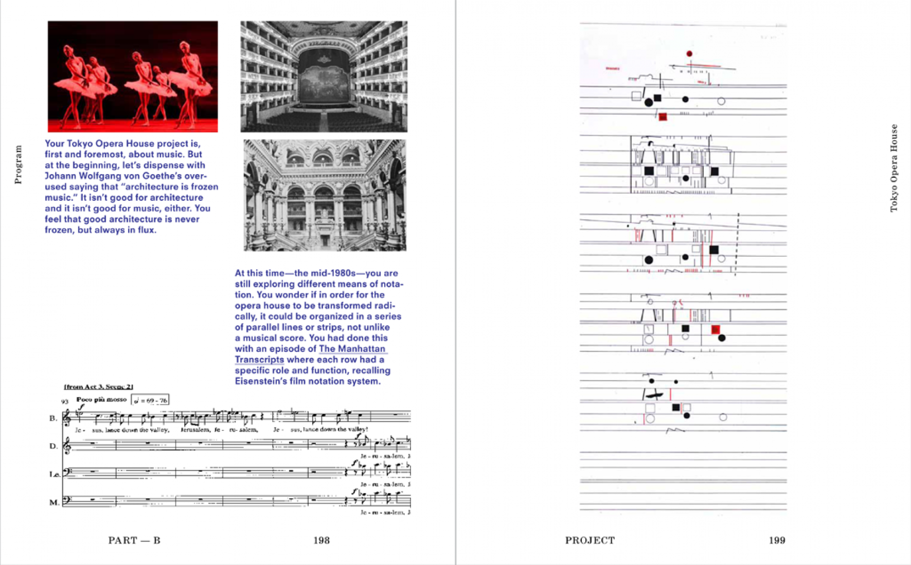 Image inside the book. Bernard Tschumi: Architecture Concepts: Red is Not a Color by Bernard Tschumi, Rizzoli New York, 2012.