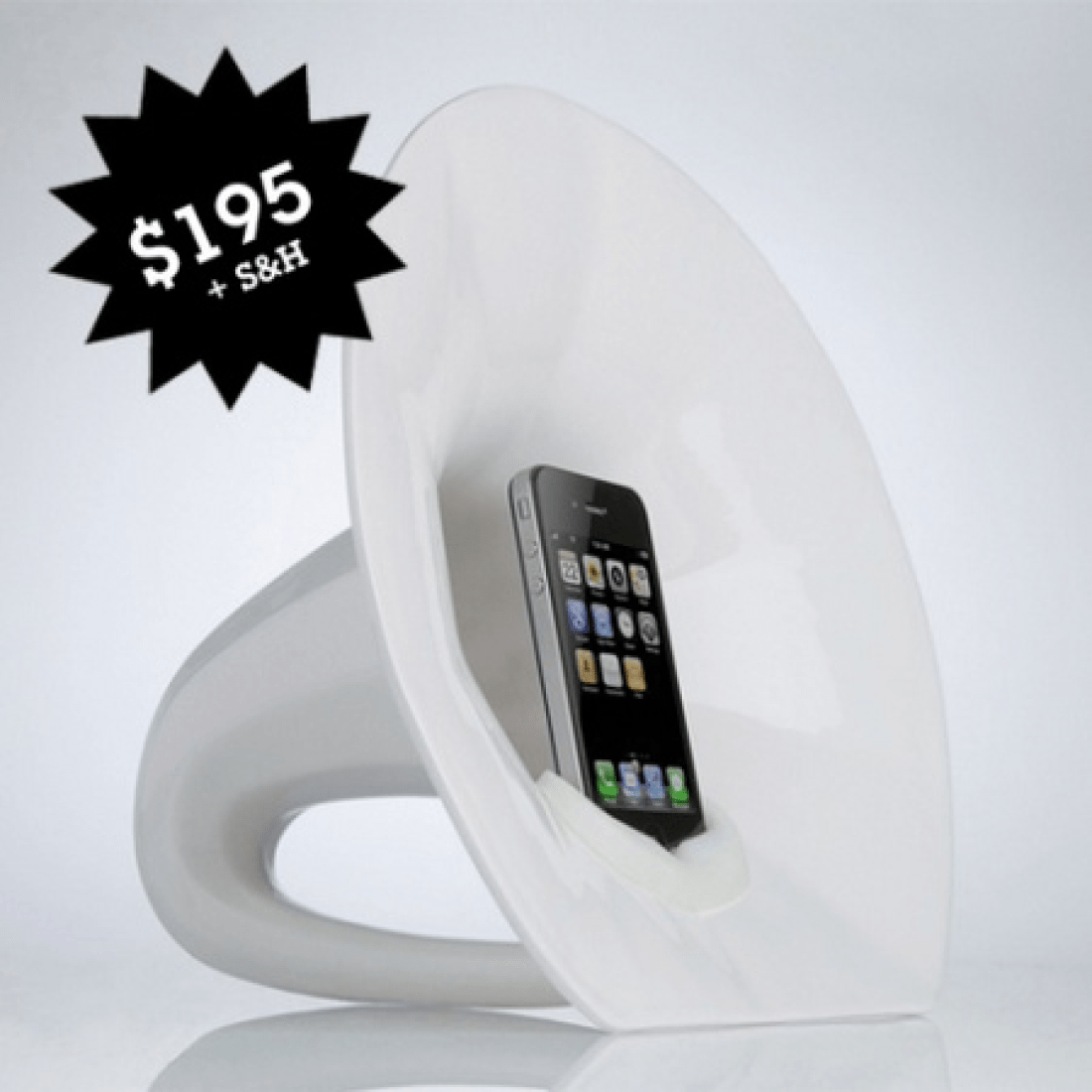The Phonofone III looks like a gramophone from the future.