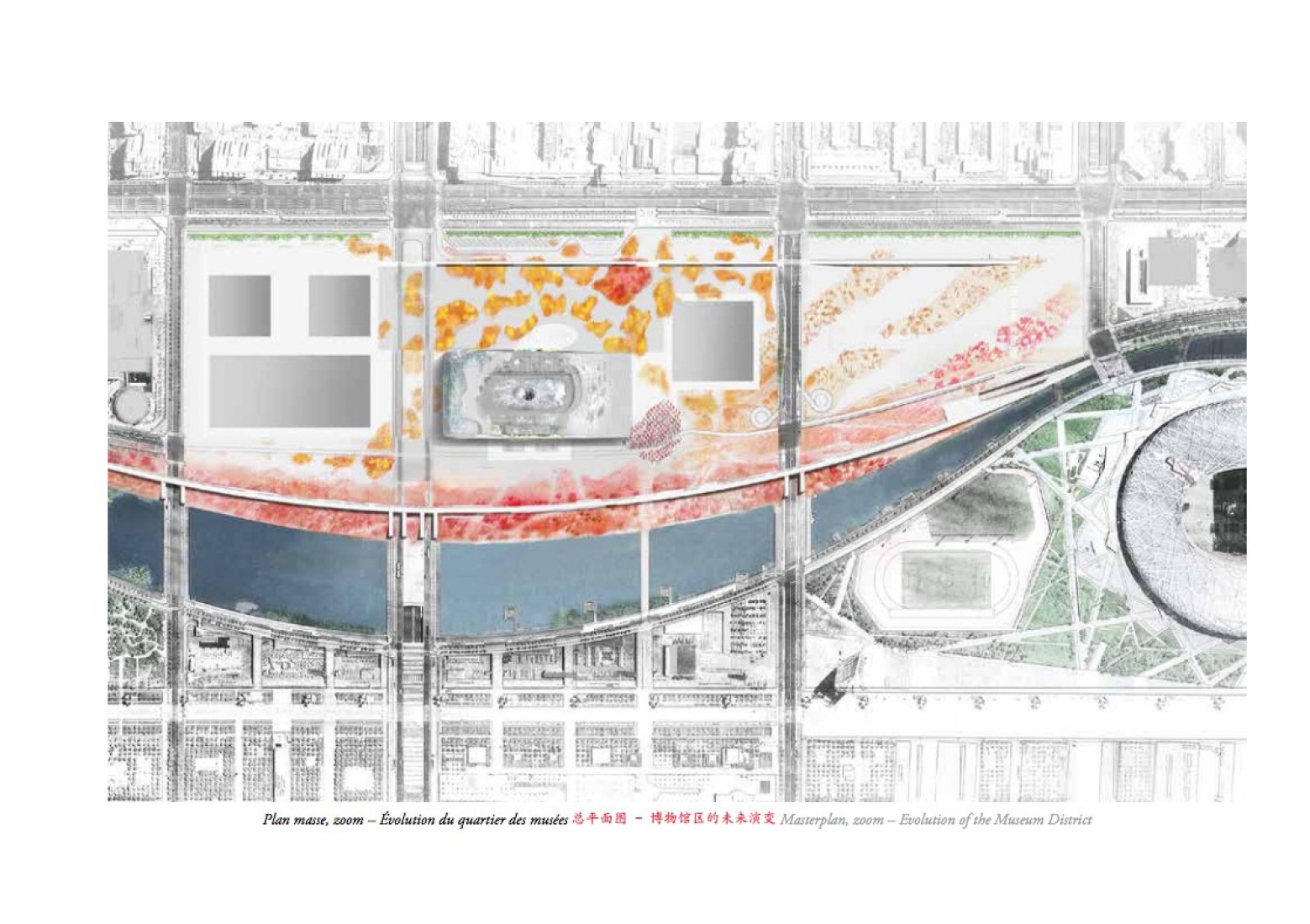 Masterplan - Evolution of the Museum District. Image © Ateliers Jean Nouvel.