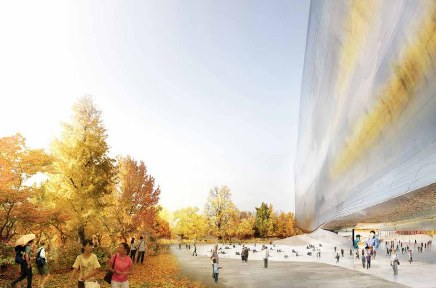 To the East, a fusion of sky and gardens. Image © Ateliers Jean Nouvel. 