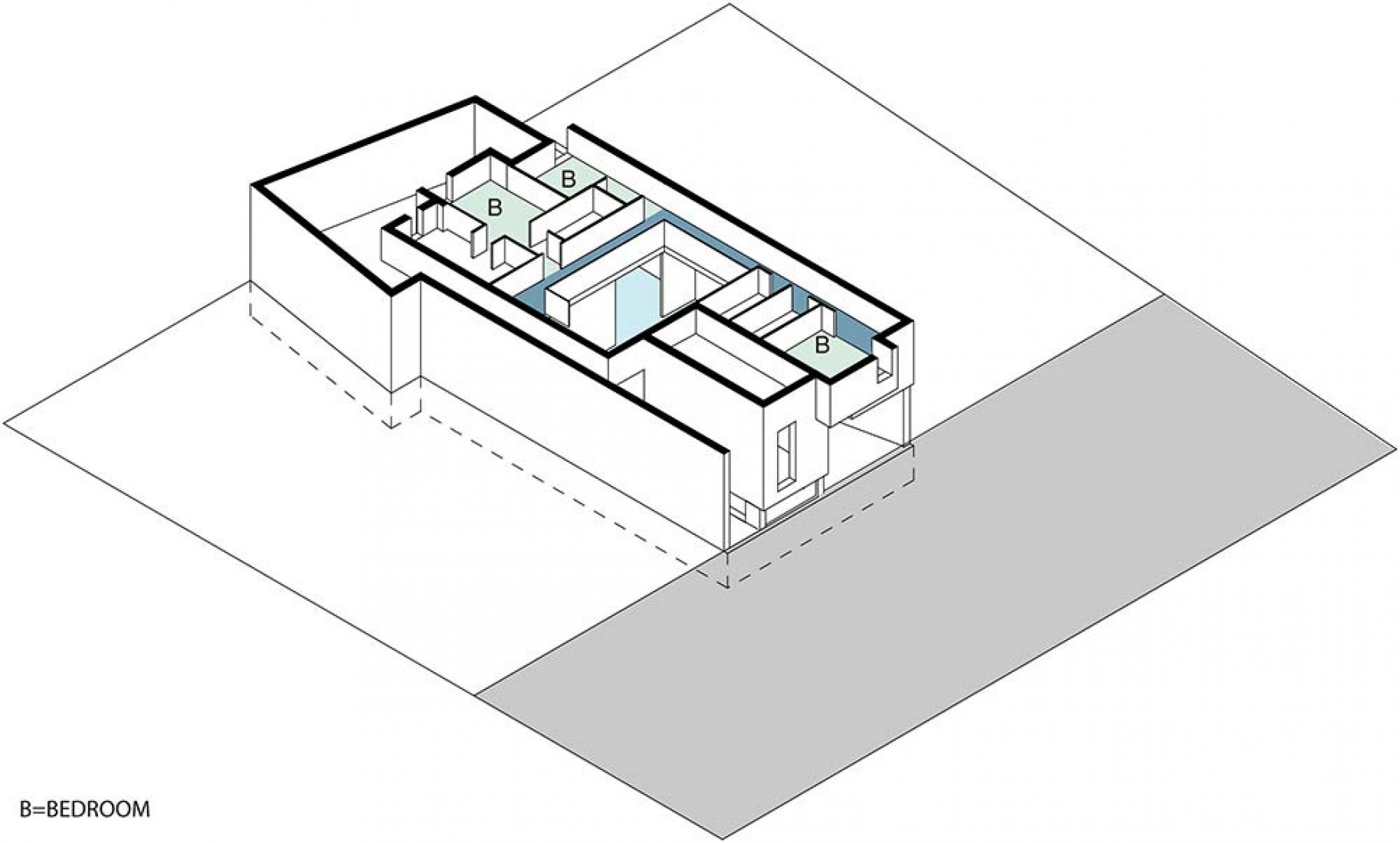 First floor. House R+ by OOIIO. 